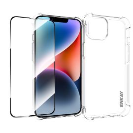 ENKAY SET Cover trasparente + vetro protettivo 3D Apple iPhone 14