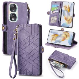 Custodia a portafoglio GEOM per Honor 90 5G viola