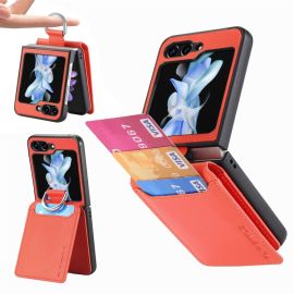 JSM CARD Cover con scomparti per carte Samsung Galaxy Z Flip 5 5G arancione
