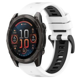 SPORTS Cinturino in silicone sostituibile Garmin Fenix 8 47mm bianco