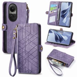 Custodia a portafoglio GEOM per Oppo Reno10 5G / Reno 10 Pro 5G viola