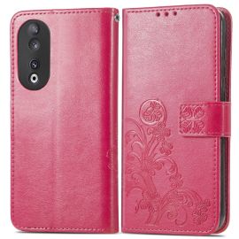 ART FLOWER S Custodia per portafoglio Honor 90 5G rosa scuro