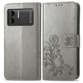 ART FLOWER S Custodia per portafoglio Doogee X98 / X98 Pro grigia