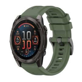 SILICONE Cinturino sostituibile per Garmin Fenix 8 47mm verde scuro