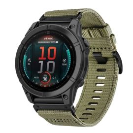 CANVAS Cinturino sostituibile per Garmin Fenix E 47mm OLIVE GREEN