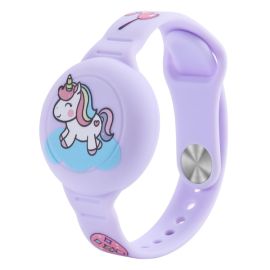 CARTOON Cinturino in silicone per bambini per AirTag UNICORN