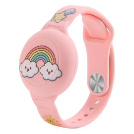 CARTOON Cinturino in silicone per bambini per AirTag RAINBOW