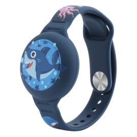 CARTOON Cinturino in silicone per bambini per AirTag SHARK