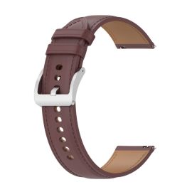 LEATHER Cinturino universale in pelle - larghezza 22 mm marrone scuro