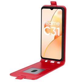 Custodia a libro Realme C31 rossa